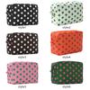Women Dot Pattern Cosmetic Storage Bags Large Capacity Portable Toiletry Organizer Lightweight Daily Office Cosmetic Organizers