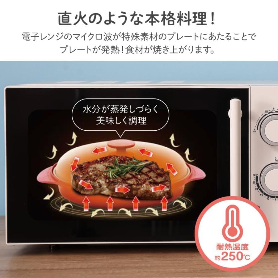 Microwave Grilled Fish Cooker 3cm Choose from Dividers or No Microwave and Includes Cute Life_mart [20cm Diameter, Depth, Dividers] Cooking Frying,