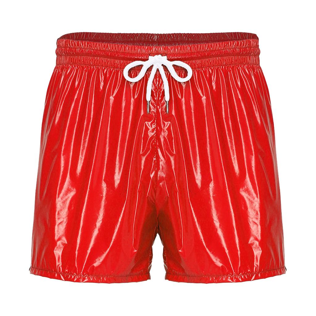 Herren Wasserdichte Badehose Trainingsshorts Kordelzug Elastischer Bund Eingearbeiteter Slip Boxershorts