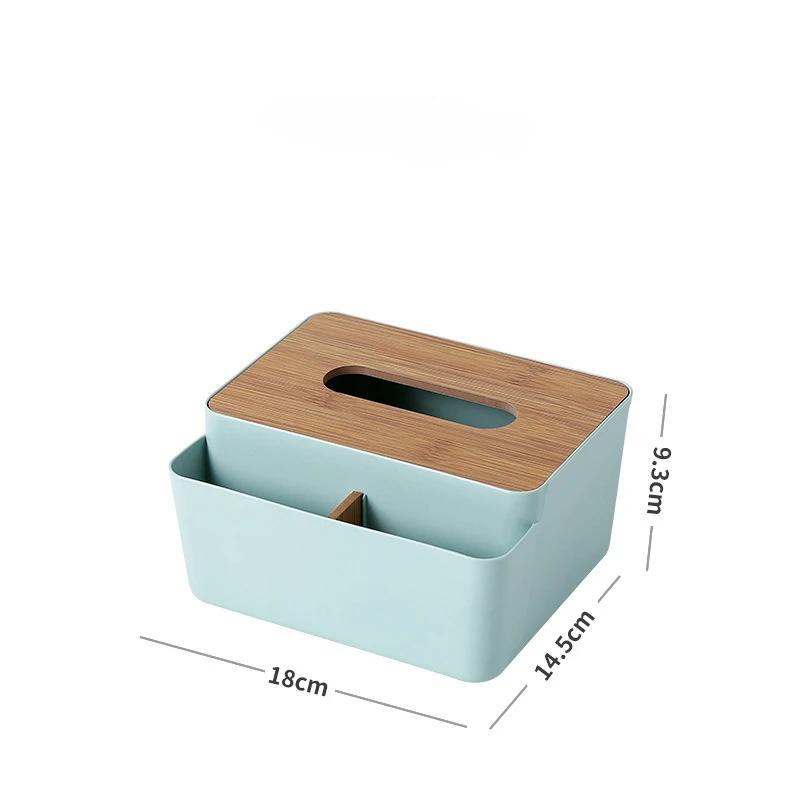 Tissue Box Holder Bamboo Cover Toilet Paper Box Napkin Holder Case Tissue Paper Dispenser Paper Towel Storage Box Tissue Boxes