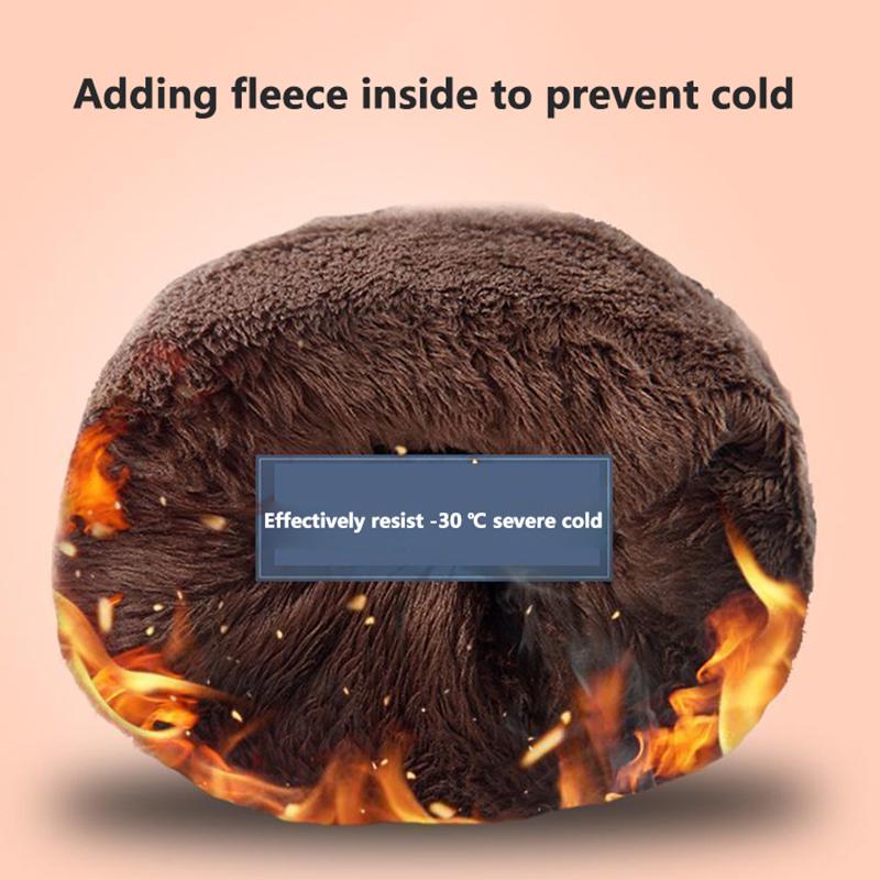 1 Pair Winter Touch Screen Leather Gloves For Men Warm Windproof Anti Slip Motorcycle Rider Equipment Gloves