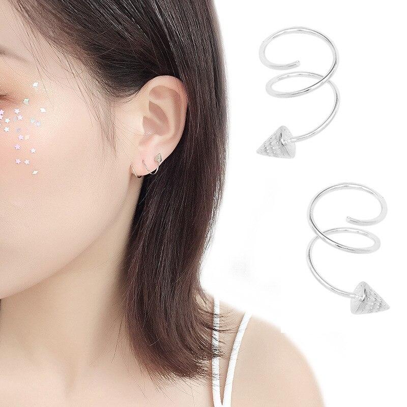 925 Sterling Silver Star Heart Charm Stud Earrings For Women Wedding Jewelry Prevent Allergy Boucle D 'Oreille Pendientes Eh1222