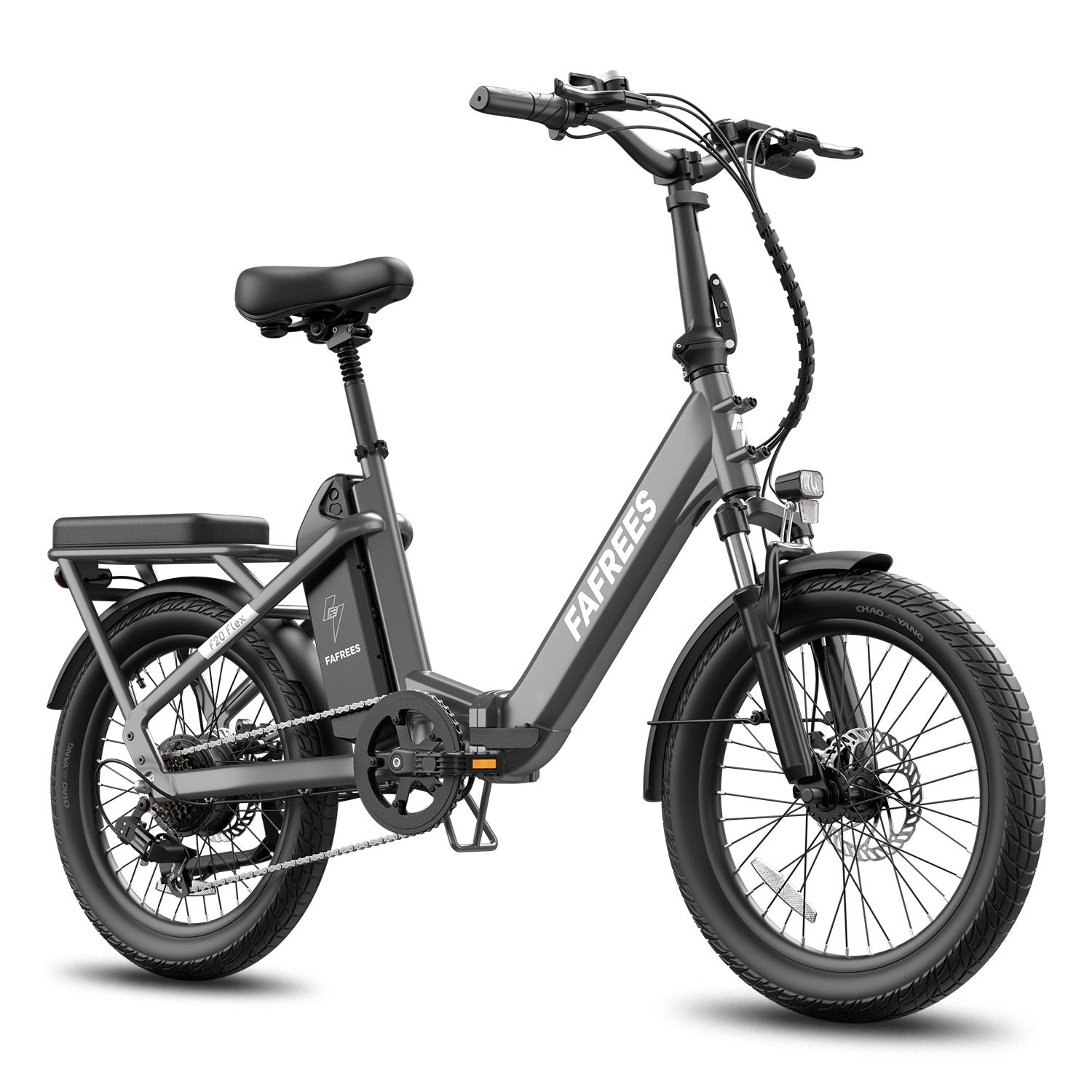 FAFREES F20 Flex Pendel e-bike met 36V 20Ah Batterij / 100km Actieradius, Koppelingssensor zwart