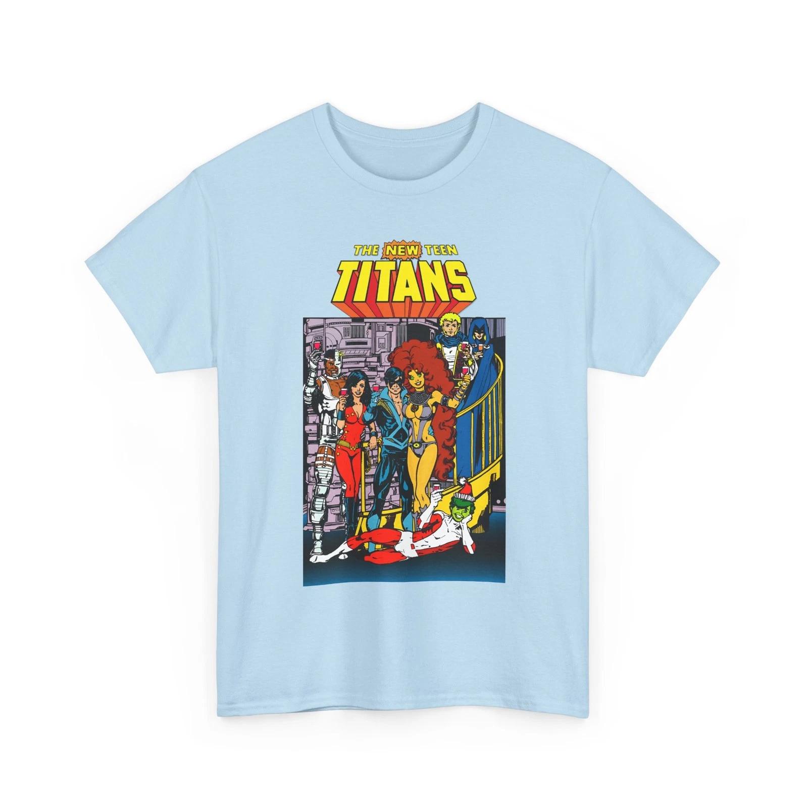 New Teen Titans T-Shirt DC Comics Tower George Perez Art Retro Vintage-Style Tee XXXL