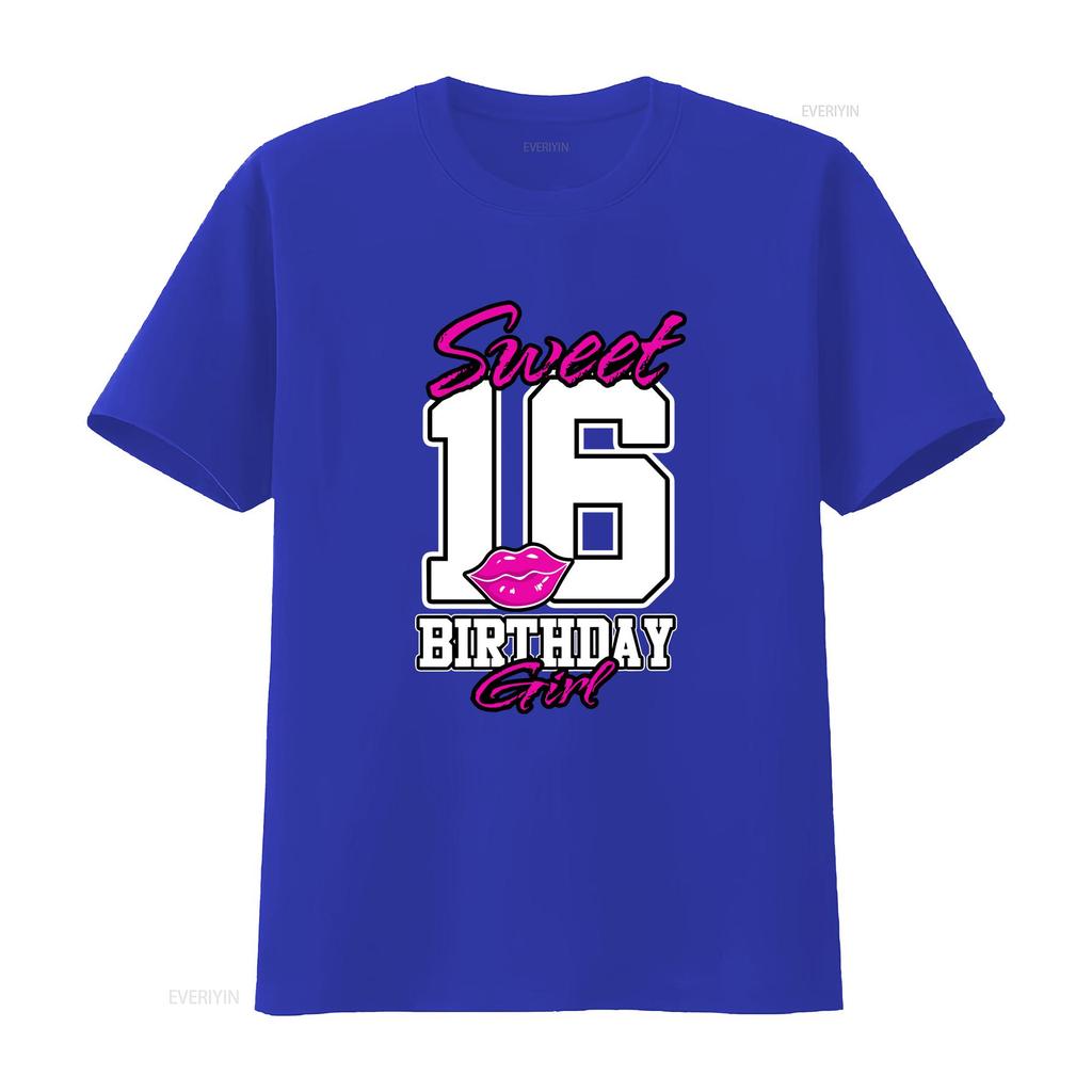 Sweet Sixteen Birthday for T Shirtnagers th B Day shirt vintage Washed Casual Top For Everyday Wear Comfortable Breathable