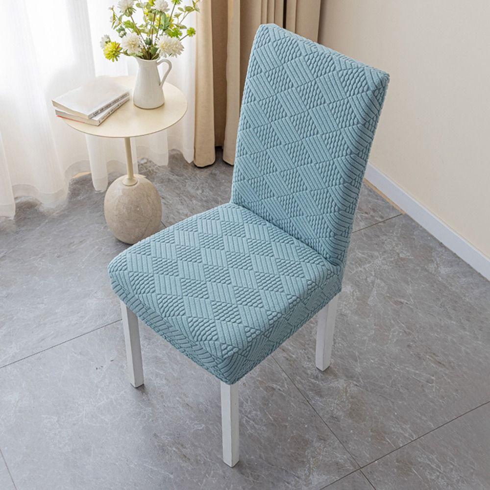 Jacquard Chair Cushion Cover Waterproof Parson Chair Slipcovers Dining Chair Cover  Household