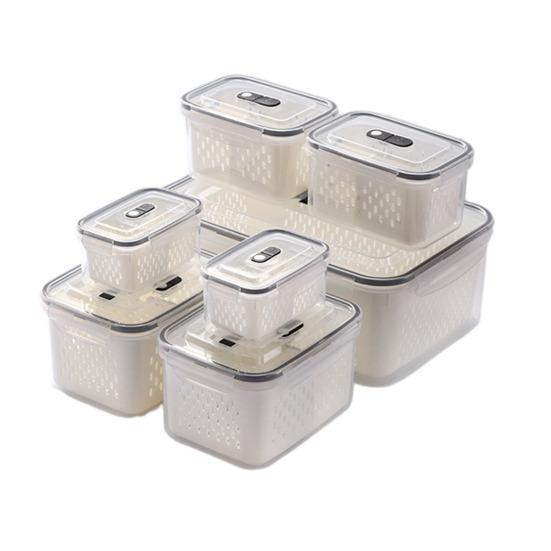 Fruit Storage Boxes for Fridge Leak-proof Produce Containers with Removable Colander And Divider Food Container for Vegetables And Fruits Meal Prep