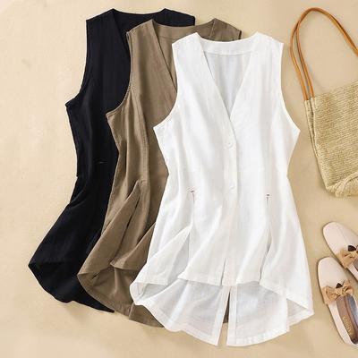 Damen Sommer Dünnes Schlichtes Klimaanlagenhemd Locker Literarisch Elegant Mittellanger Cardigan