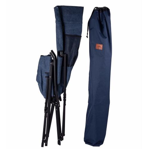 CAMPING MOON Relax Low Chair Low Style Chair Canvas Fabric Long Size Denim F-1002C-BL