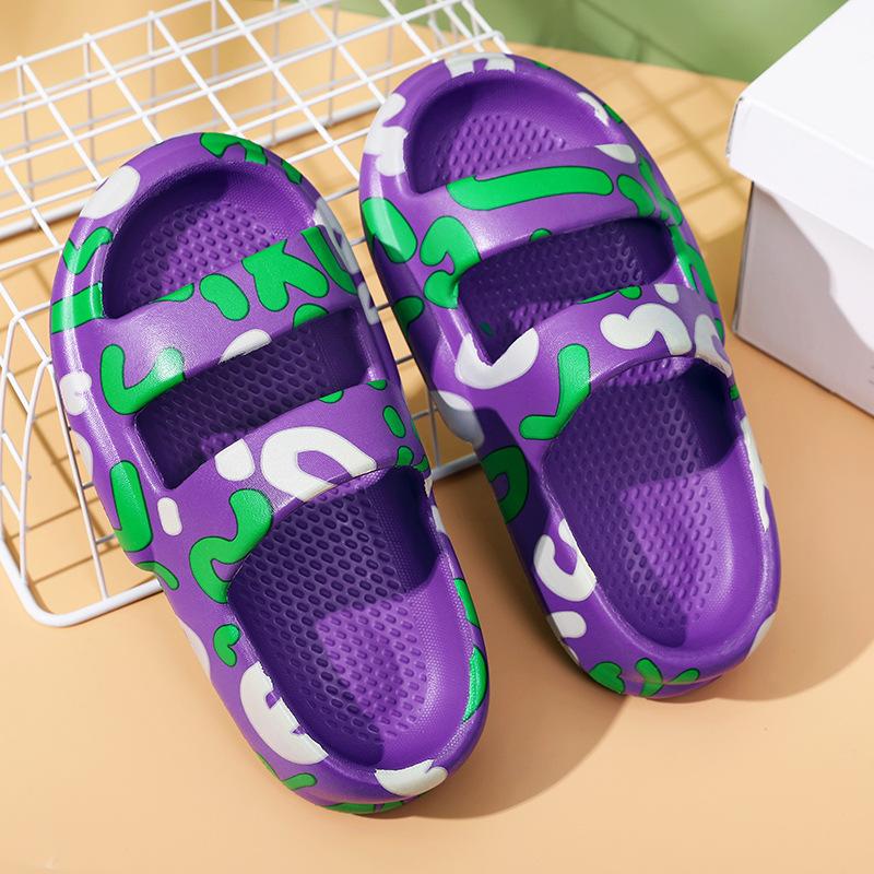 Venkovní sandály Dámské Letní platformové boty Potisk Plážové Dámské Nazouváky Pantofle Venkovní EVA Silná podrážka Protiskluzové