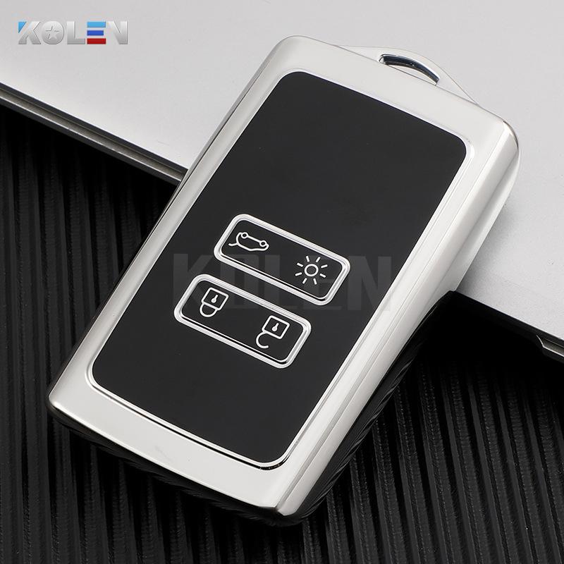 TPU Car Smart Key Case Cover Shell Fob For Renault Koleos Kadjar Clio Megane Captur Espace Kangoo Sandero Talisman Accessories