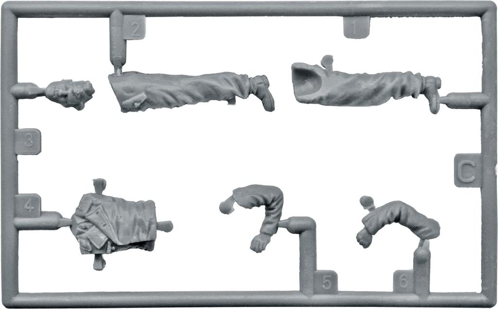 MiniArt Scale German Resting Tank Crew Figures Figures 1 Plastic Model Kit MA35198 1/35 (5 & Pig)