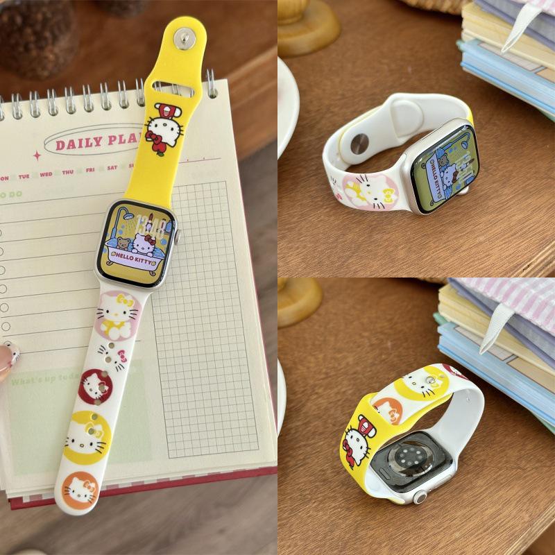 Cartoon Silicone Buckle Band for Apple Watch Series 10/9/8/SE
