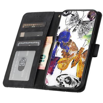 For Samsung Galaxy A16 5G/A16 4G Case Butterfly Design Flip Wallet Leather Phone Cover Skin-Touch