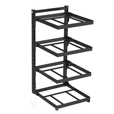 Kitchen Storage Shelf Pot Organizer with Guardrail Strong Load-bearing Rustproof Corrosion Resistant Pot Stand Multi-layer Shelf
