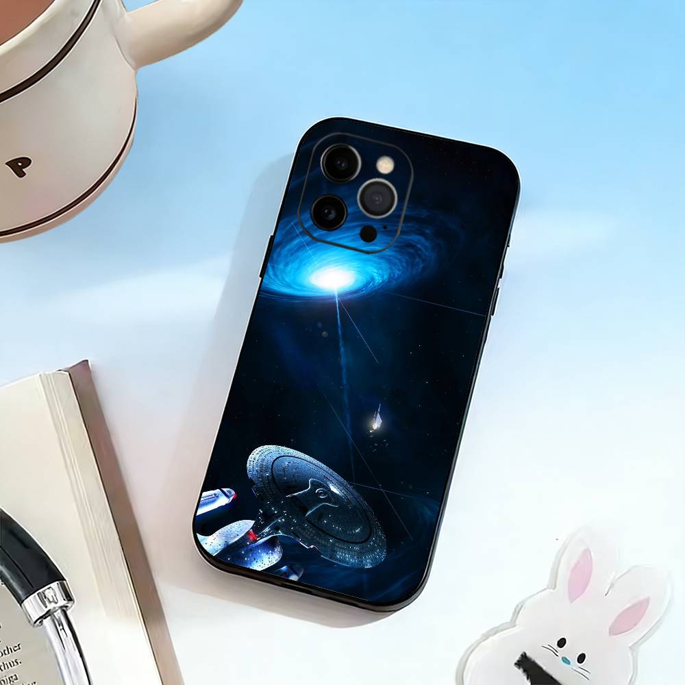 S-Star Trek Ships   Phone Case For iPhone 17,16,15,14,13,12,11 Plus,Pro Max,XS,Soft Silicone Black Cover