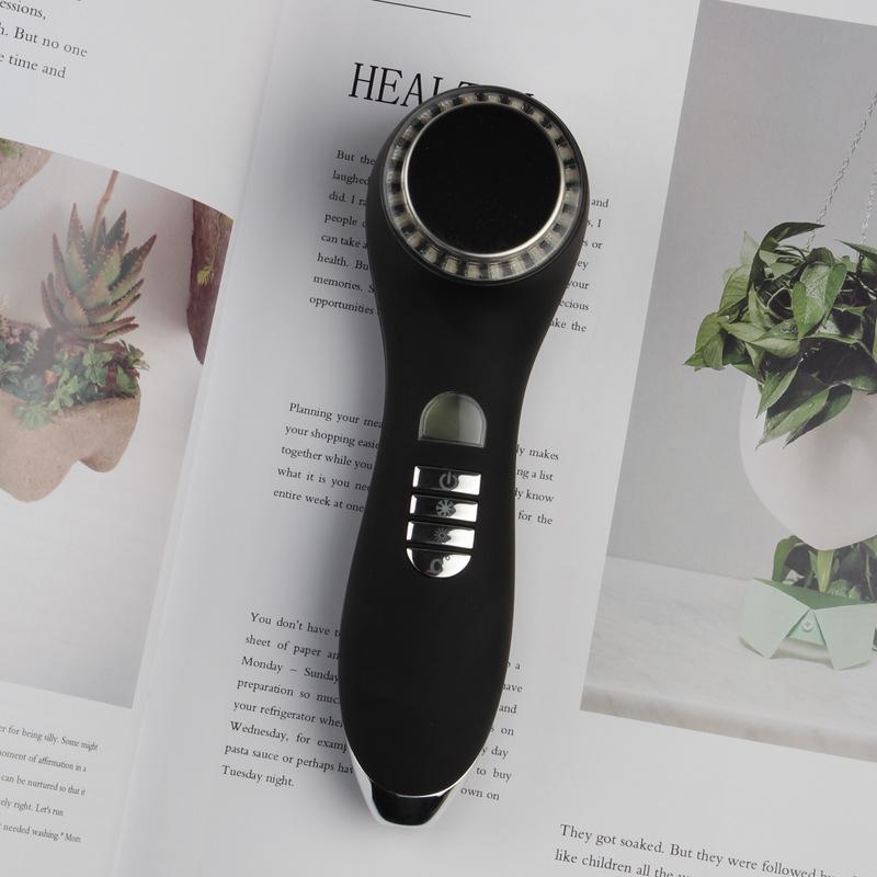 Color Light Vibration Beauty Device: Anti-Wrinkle Skin Rejuvenation Massager with Hot/Cold Therapy and Red/Blue Light