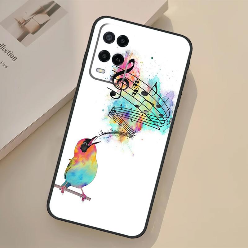 Musical Music Note Case For Oppo A5 Pro A15 A17 A57 A77 A18 A38 A58 A78 A98 A96 A76 A16 A94 A74 A54 A40 A60 A80