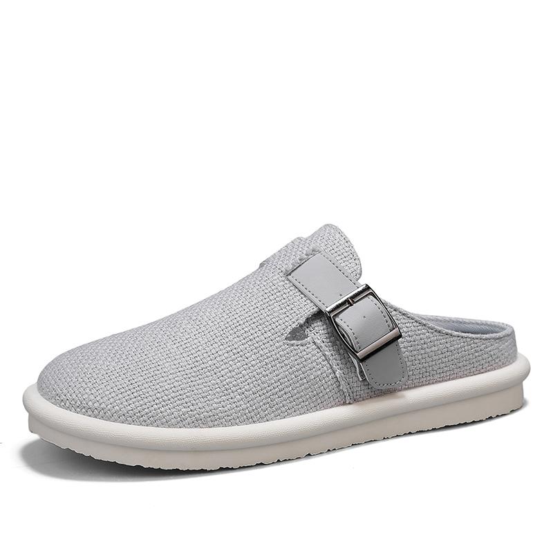 Men's Casual Slippers Big Size Cool Summer Outdoor Breathable Walking Shoes Indoor Lightweight Soft One Stirrup Home Shoes 2025