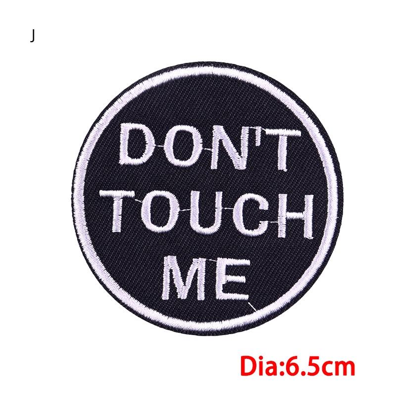 Ich beiße Warnaufnäher Haustier Hund Motorrad Biker Stickaufnäher Aufbügler für Kleidung