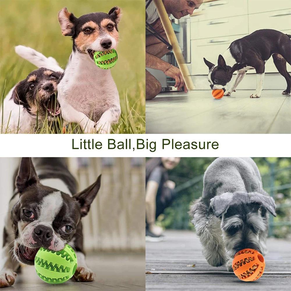 Pet Dog Cleaning Rubber Ball Toys for Small Dogs Interactive Elasticity Puppy Chew Toy Tooth Food Ball Toy Pet Stuff Accessories