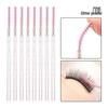 50-Pack Crystal Rod Eyelash Brushes & Curler Kit: Straight Head Brush, Spiral Tool & Eyebrow Comb