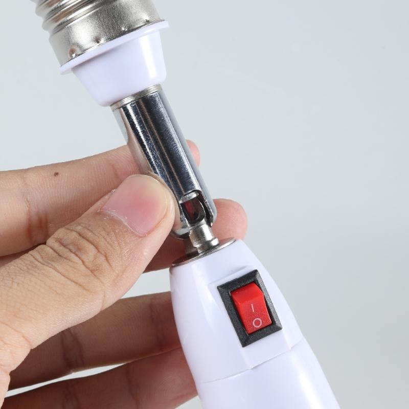 E27 to E27 Lengthened Lamp Base 180 Degree Rotation Tube LED Light Bulb Extension Lamp Holder Head Conversion Socket