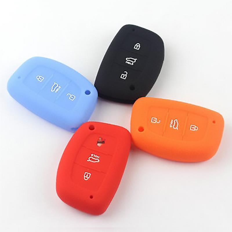 

Silicone Key Case for Hyundai Sonata 9th Gen & 15 Elantra Models синий