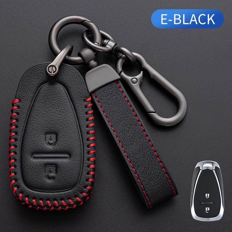 For Chevrolet Malibu Blazer Traverse Seeker Onix Equino Volt Bolt Trax Orlando Cruze Spark Sonic Camaro Leather Car Key Case Cover