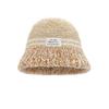 Winter dopamine color matching plush hat women's big head circumference cold protection ear protection knitted cold hat sleeve knitted hat