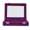 Jewelry Box 7 Slots Velvet Jewellery Holder Storage Display Case for Earring Bracelet Purple