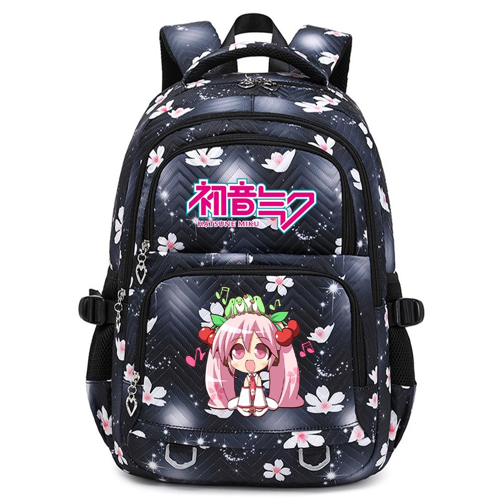 Anime Hatsune Miku Printed School Backpack Student Teenager Bookbag for Boy Girl Women Large Capacity Waterproof Backpack Travel Mochila Escolar