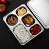 For Food Control with Compartments Stainless Steel Dinner Plates Platter Dividers Serving Tray