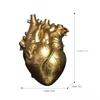 White Vase Heart Shape Resin Ornament Model Room Countertop Living Room Vase Dining Table Dried Flower Arrangement