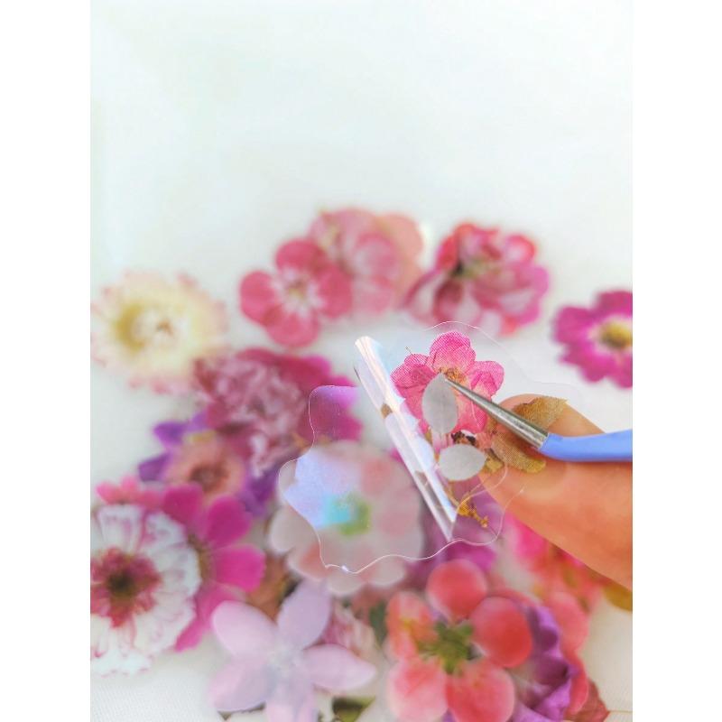 1 Box Of 45 Retro Fresh Floral Decoration PET Stickers For Journaling And Collage Back To School