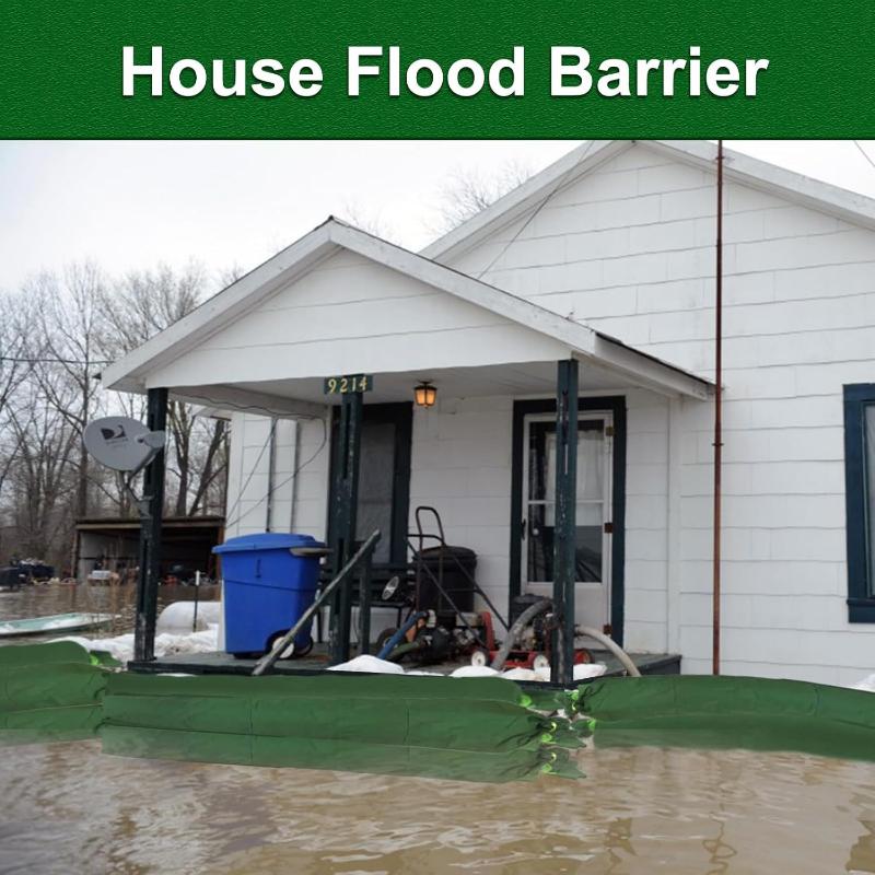 Flood Defense Sandbags Heavy Duty Canvas Reusable 14Pcs Water Barriers for Emergency Home Yard Basement Use