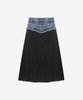 JUCYJUDY J Woven Flare Mix Denim Skirt Jysk321C