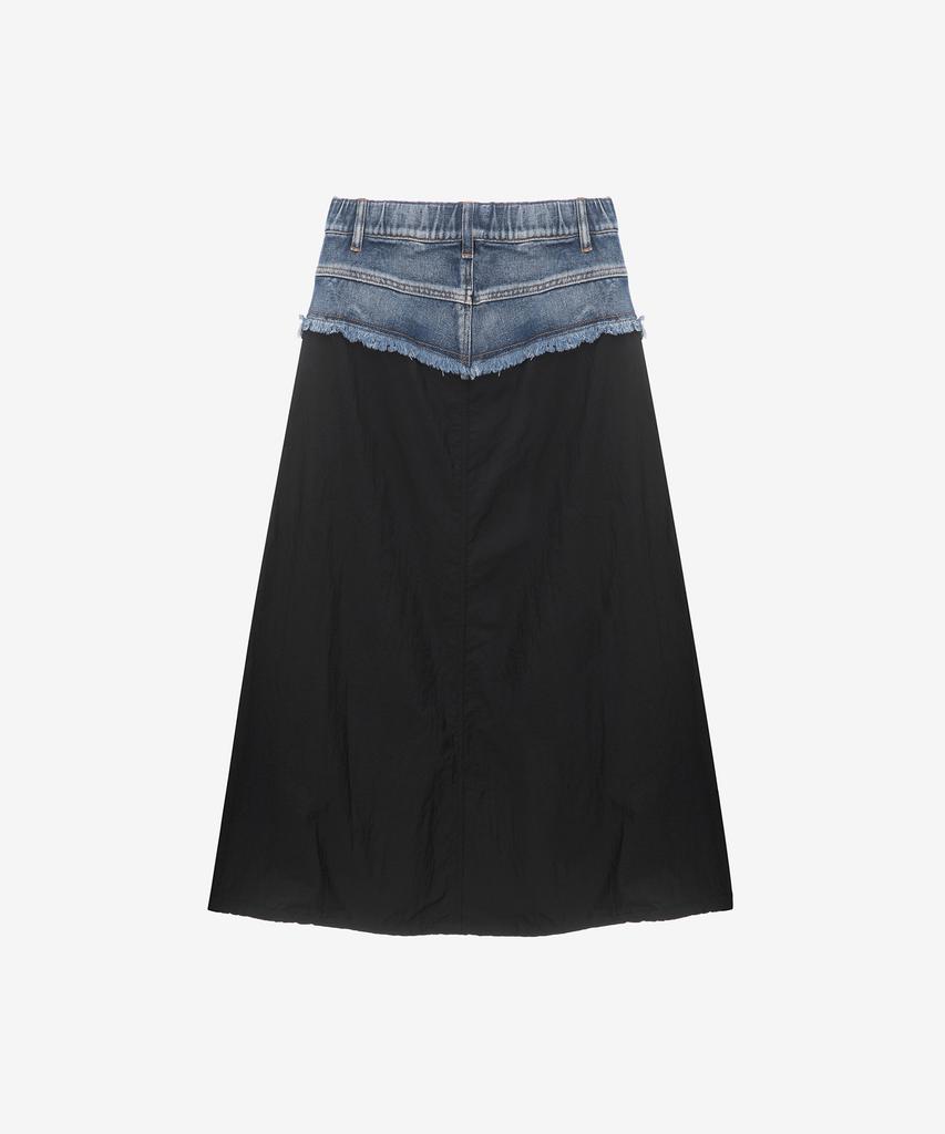 JUCYJUDY J Woven Flare Mix Denim Skirt Jysk321C