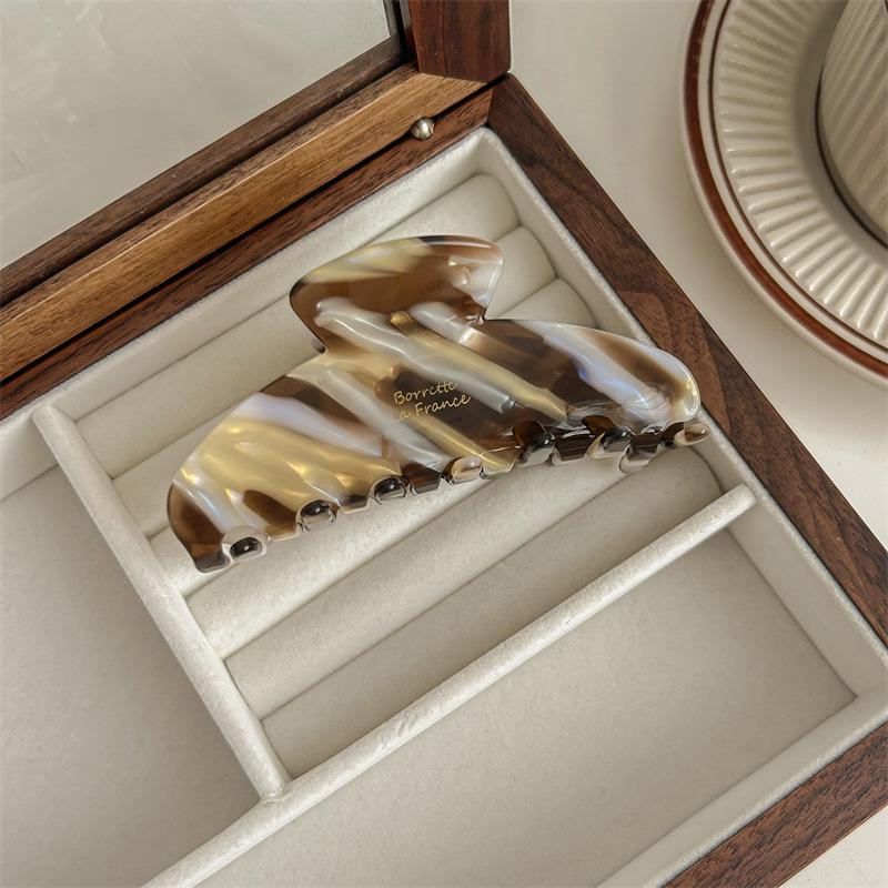 

Осень/Зима Заколка для волос из ацетата цвета шоколада Myelard, Золотая этикетка, Большая