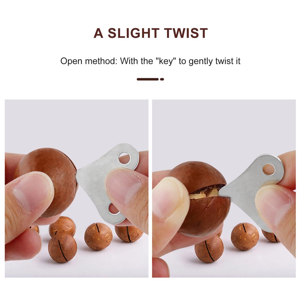 Pack of 20 Nut Openers for Macadamia Hazelnut and Pecan Stainless Steel Construction Walnut Opening Tool Kitchen Gadget