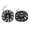7/9/10/12 Inch Universal Slim Fan Push Pull Electric Radiator Fan Air-Sucking Type Cooling & Mounting Kit 12V 80W 2100RPM
