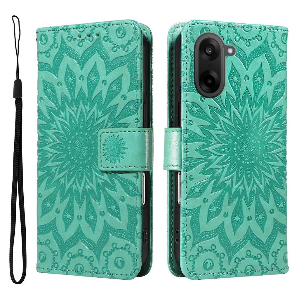 For OnePlus Nord CE5 5G/OnePlus Ace 5 Racing 5G Leather Wallet Case Sunflower Imprinted Phone Cover
