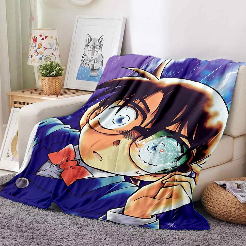 1pc Detective Conan Soft & Warm Flannel Blanket, Multi-Purpose Throw Blanket for Couch, Sofa, Office, Bed, Camping, Travel 171