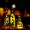 15/20 LED Wine Lights Silver Wire Bottle Cork for Wedding Festival Party Decor