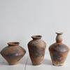 Wabi-Sabi Ceramic Vase: Retro, Handmade Pottery for Zen Flower Arrangements In Homes or Hotels.