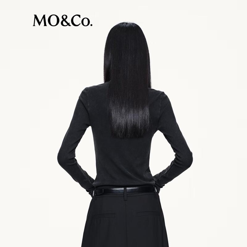 MO&Co. Women's Letter Print Slim Fit Tee