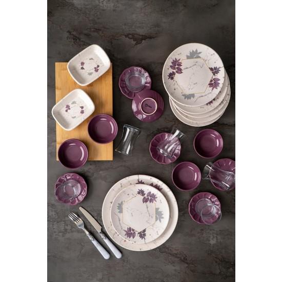 

Керамический набор для завтрака Acar Rise из 25 предметов на 6 персон