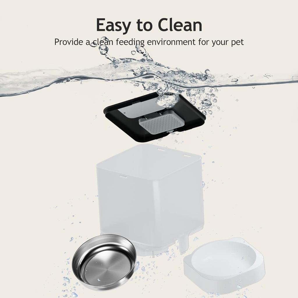 4L Automatic Wifi Button Pet Feeder Timed Auto Dog Feeders For Pets Dry Food Dispenser Cats Stainless Steel Bowl Pet Supplies
