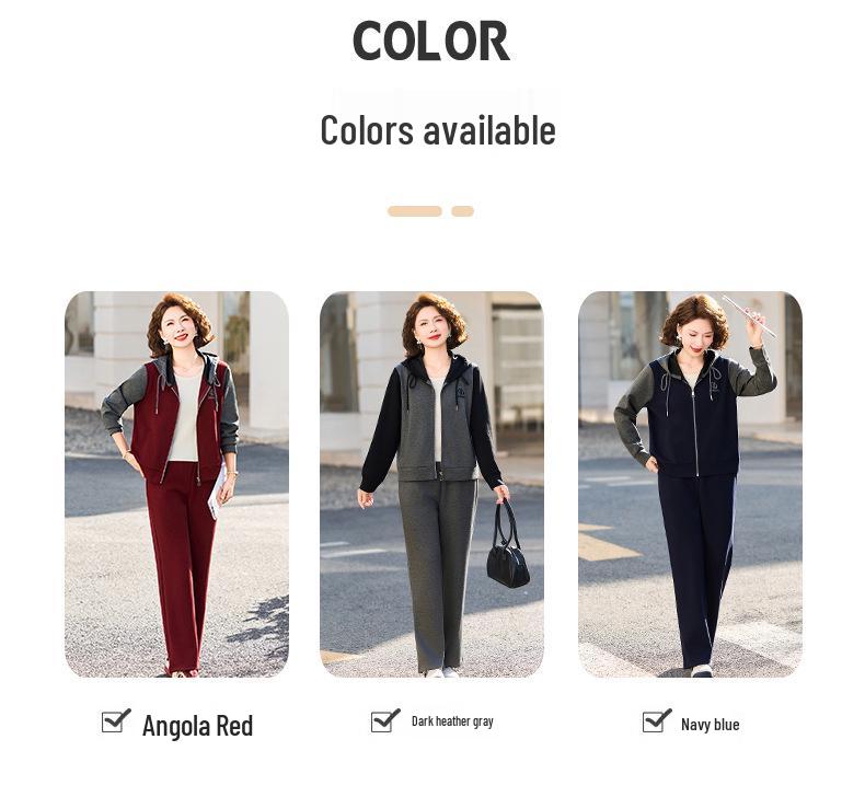 Spring/Autumn 2026 Women's Chic Hooded Sweatshirt Set - Fashionable High-End Style