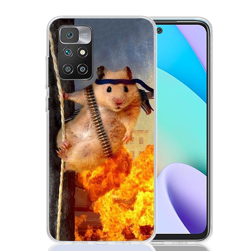 Cute Lovely Pet Hamster Case Phone Cover for Xiaomi Redmi 13 13C 14C 12 12C 10 10C 10A 9 9C 9A 9T 8 8A 7 7A 6 Pro 6A K70 K60 K40